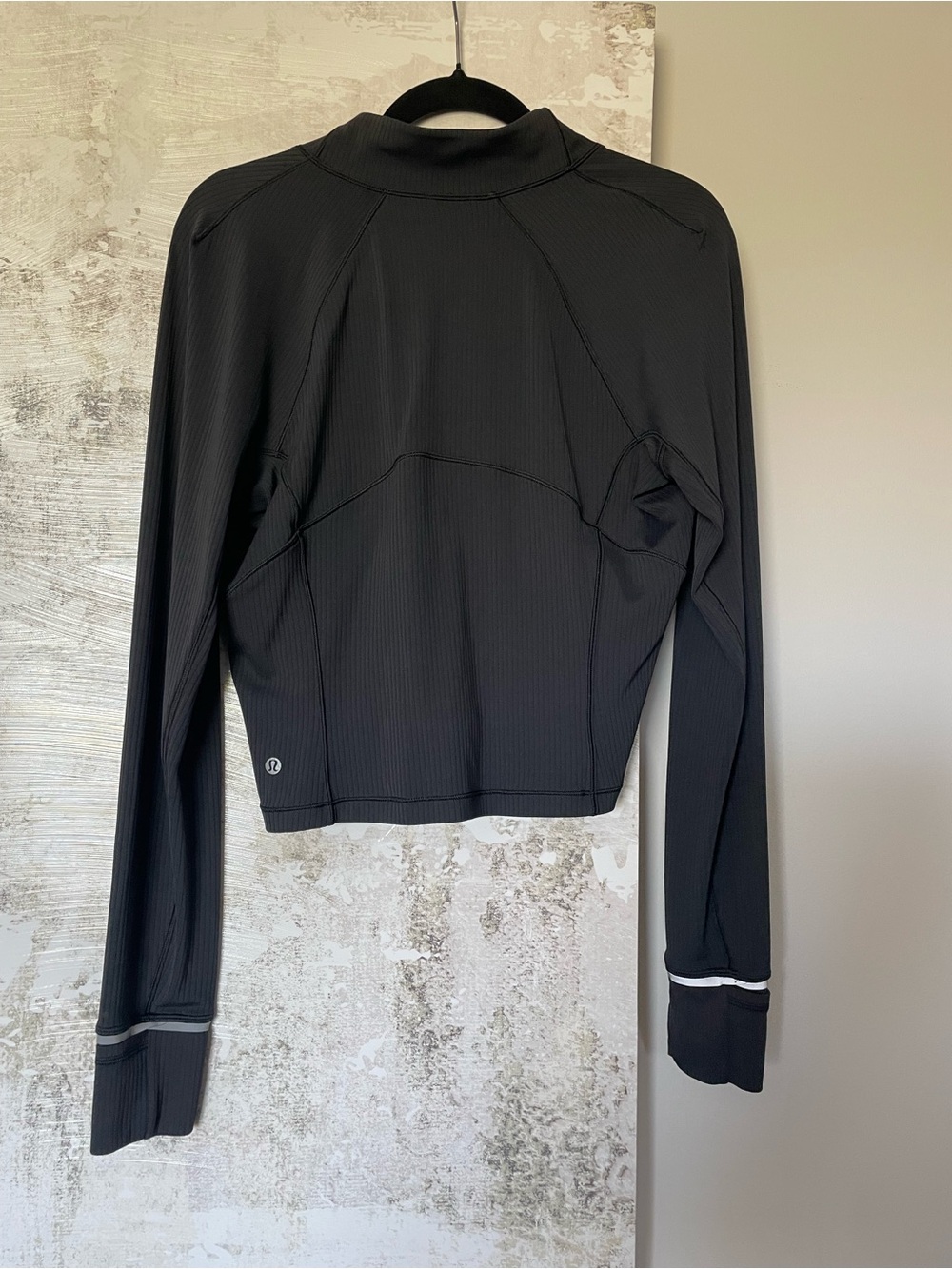 lululemon athletica Black Ribbed Quarter-Zip Long-Sleeve Pullover - Picture 2 of 3